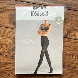 Wolford Velvet 66 Black Leg Support Tights